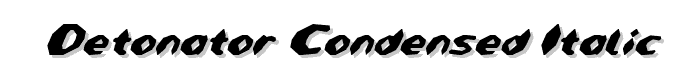 Detonator Condensed Italic font